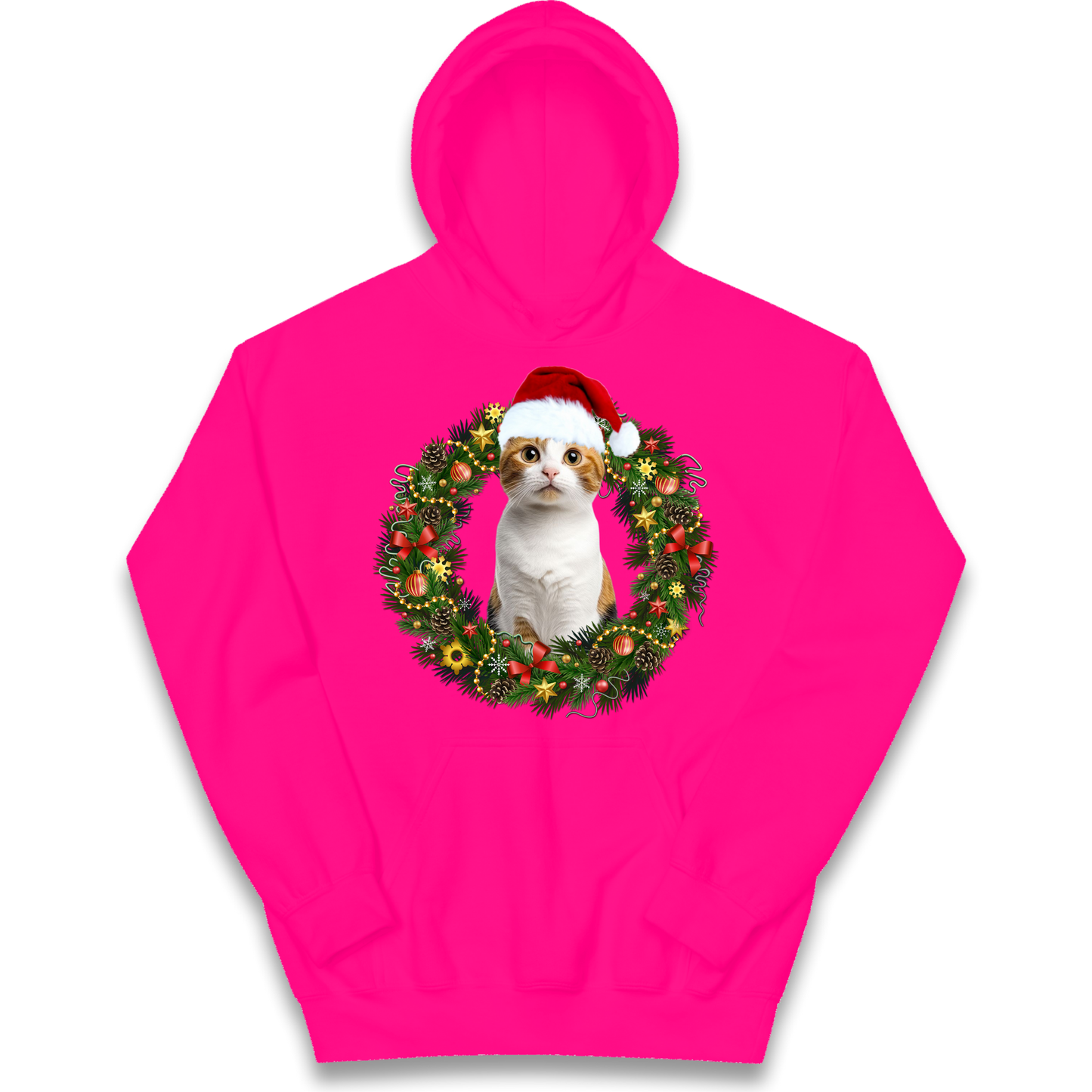 Cat Christmas kids hoodie