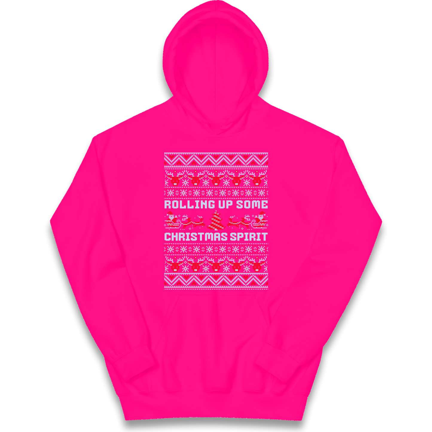 Rolling up Some Christmas Spirit kids hoodie