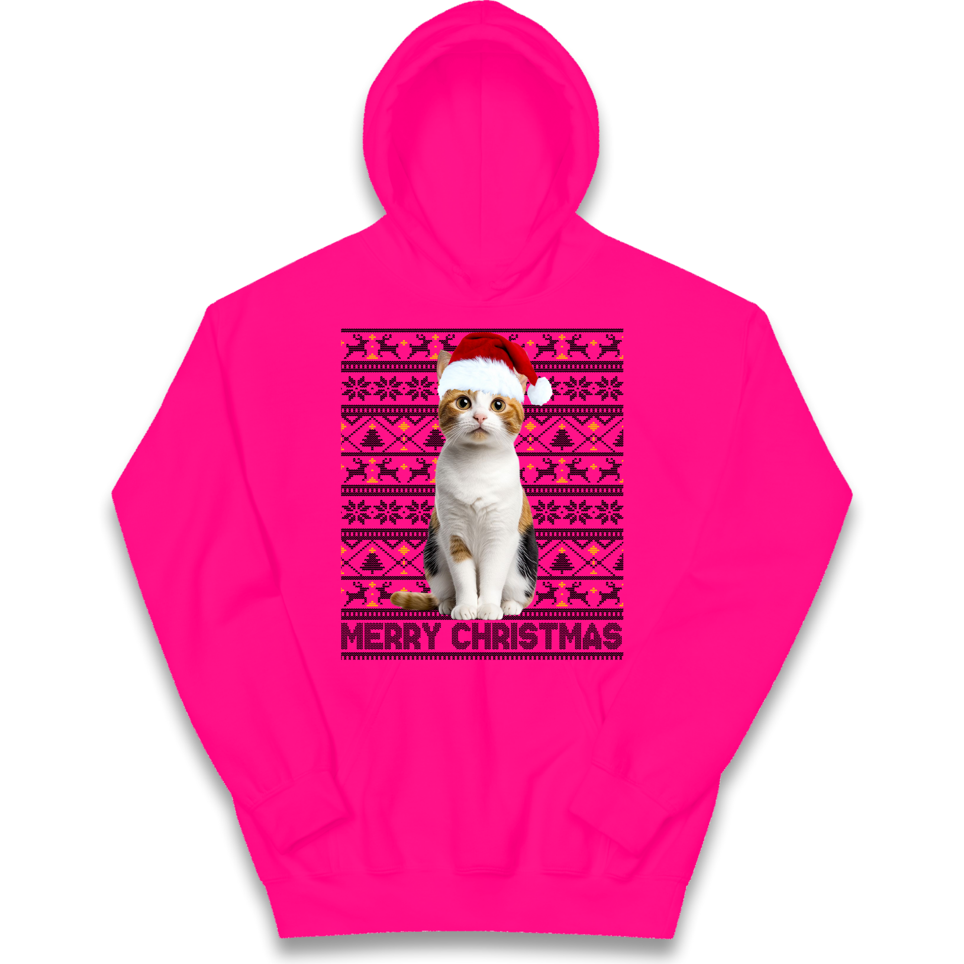 Merry Christmas Cat kids hoodie