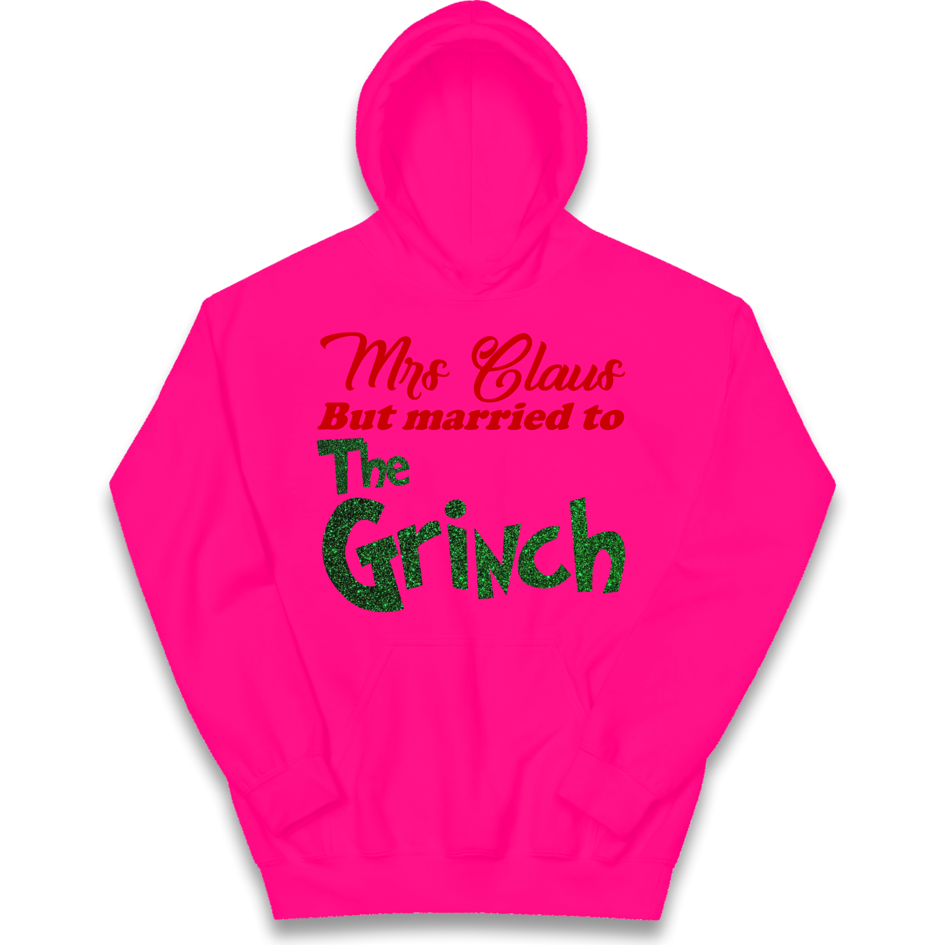 Mrs Claus But Married To The Grinch Christmas kids hoodie