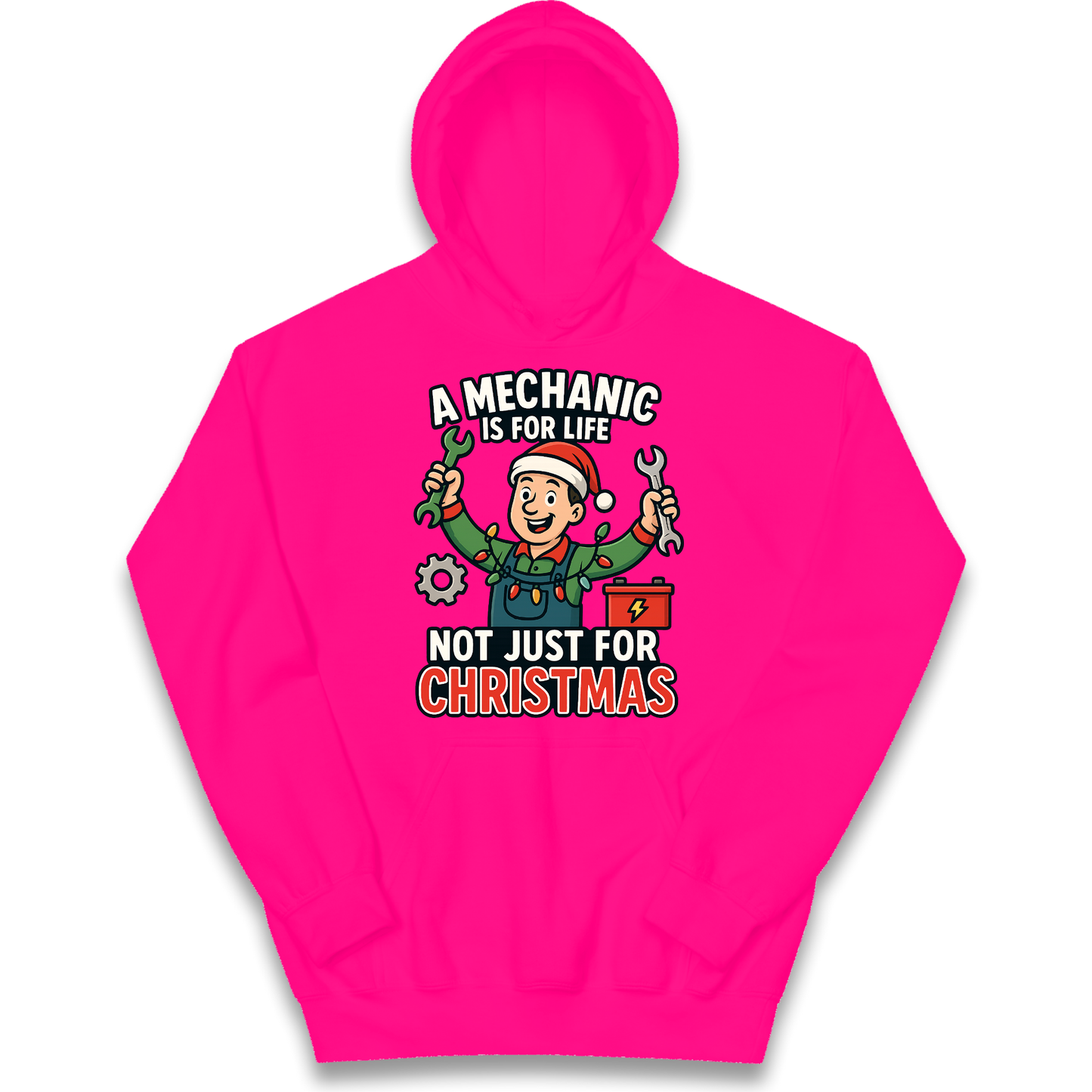 Mechanic Christmas Kids Hoodie