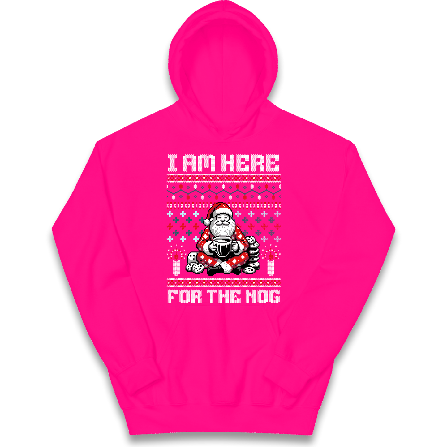 I am Here For The Nog Christmas kids hoodie