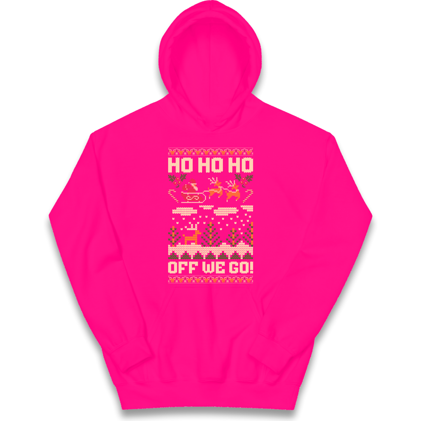 Have Yourself a HO HO HO Off we Go Christmas kids hoodie