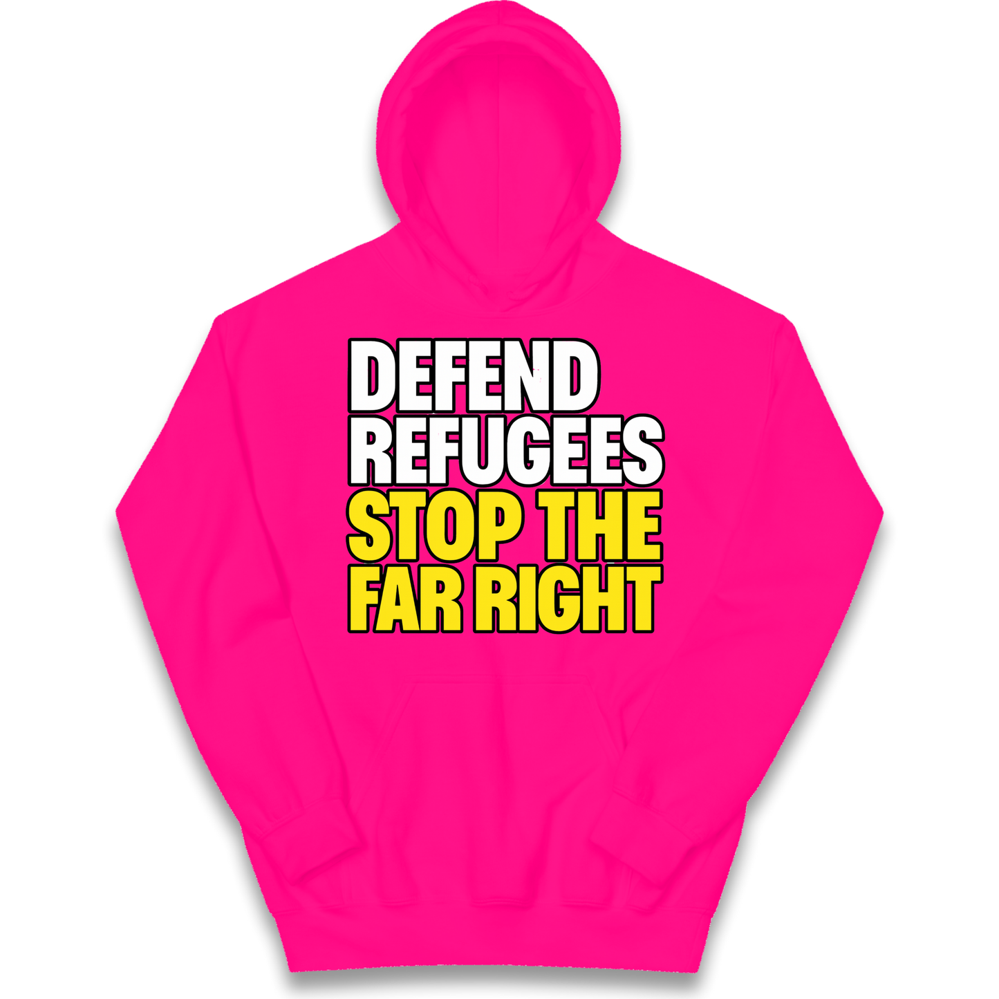 Defend Refugees Stop The Far Right kids hoodie