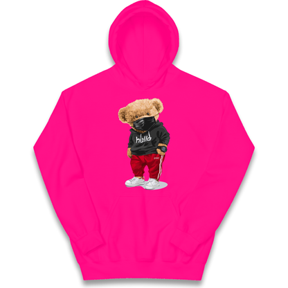 Teddy Bear Hello Streetwear kids hoodie