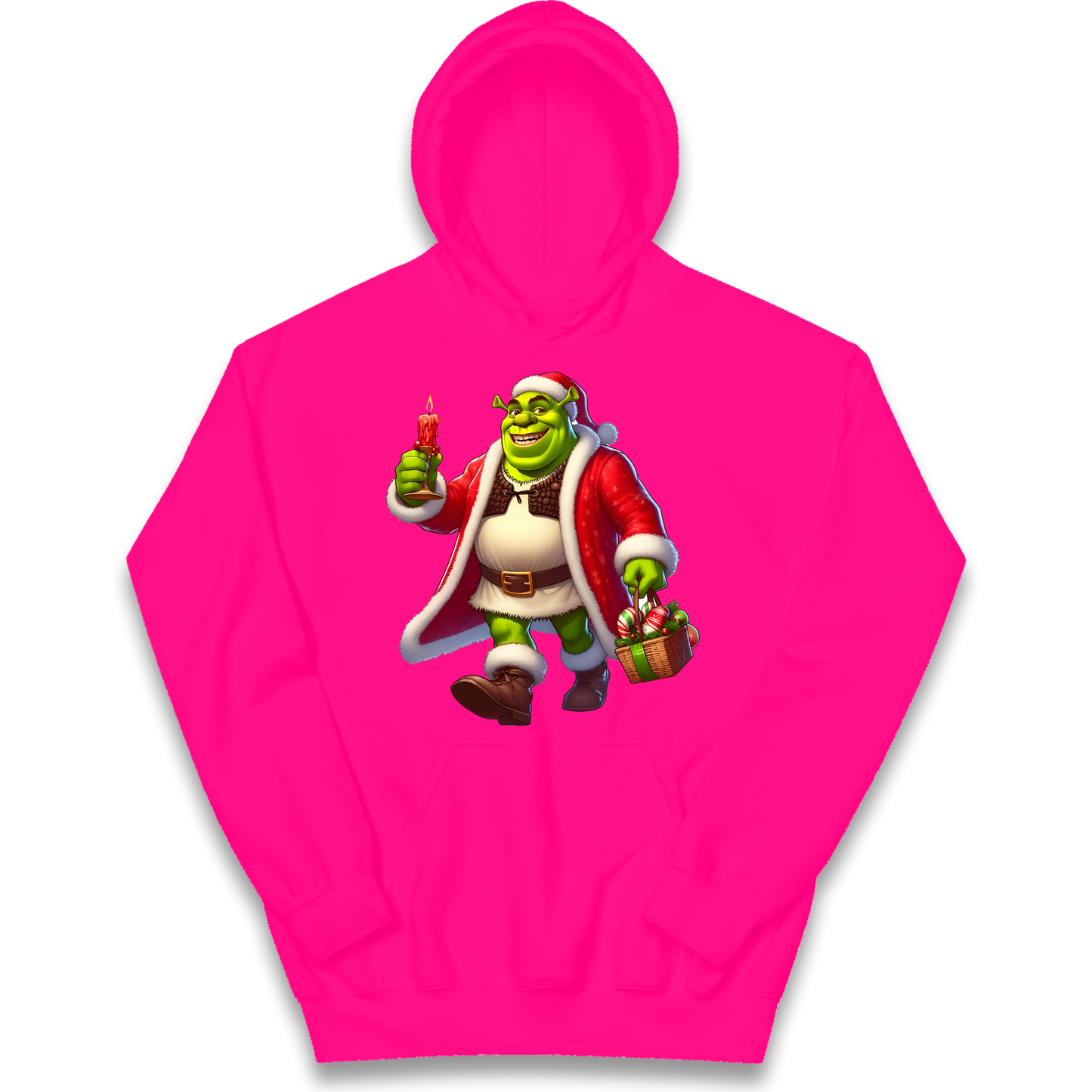 Shrek Santa Candle kids hoodie