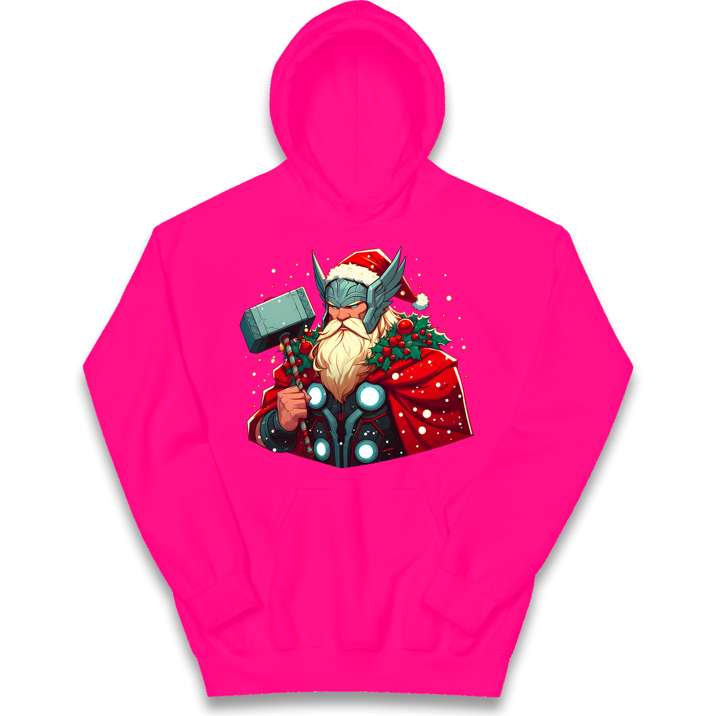 Viking Thor Santa kids hoodie