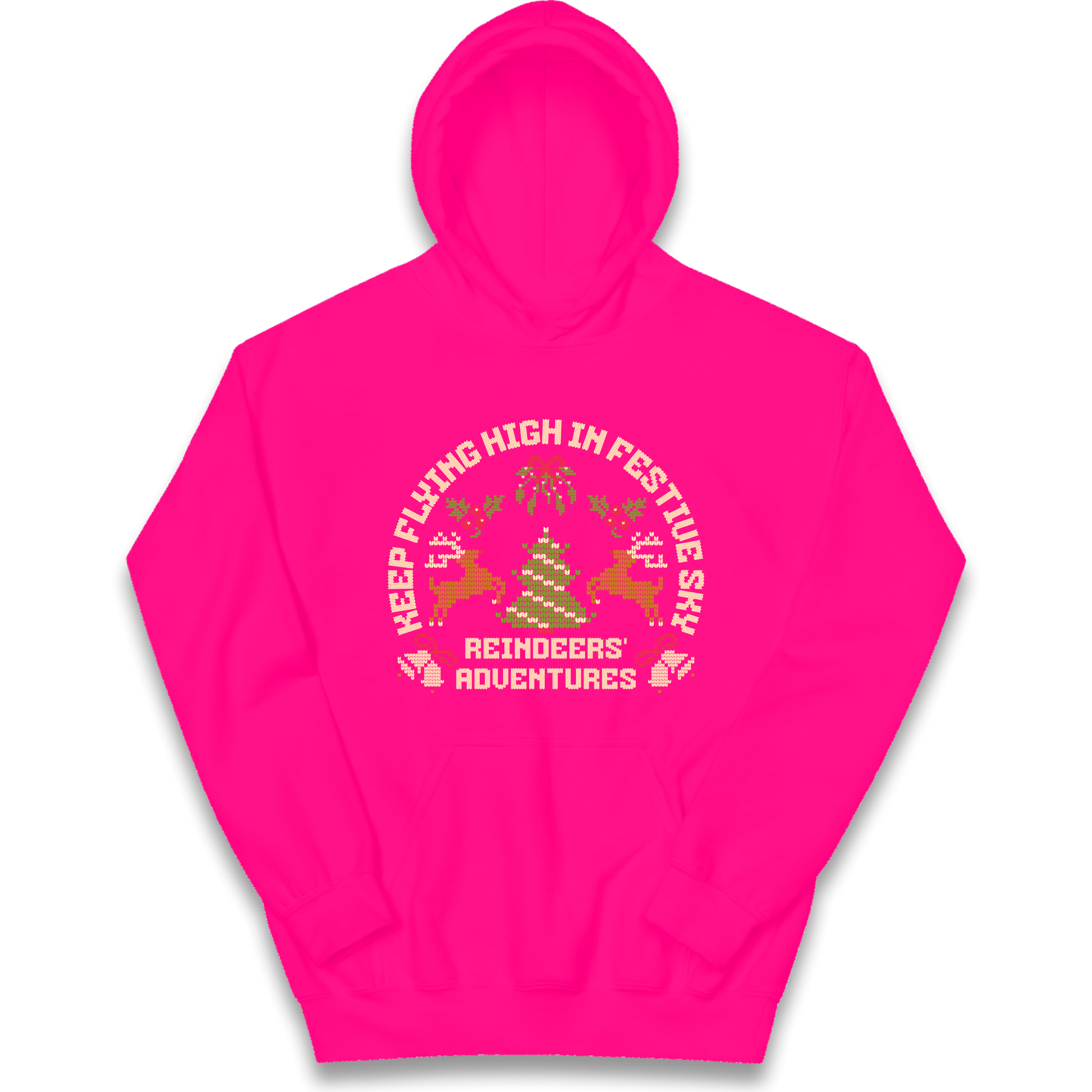 Keep Flying High In Festive Sky Christmas kids hoodie