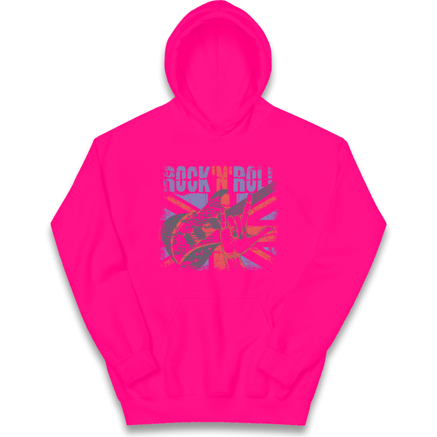 Rock N Roll Union Jack kids hoodie