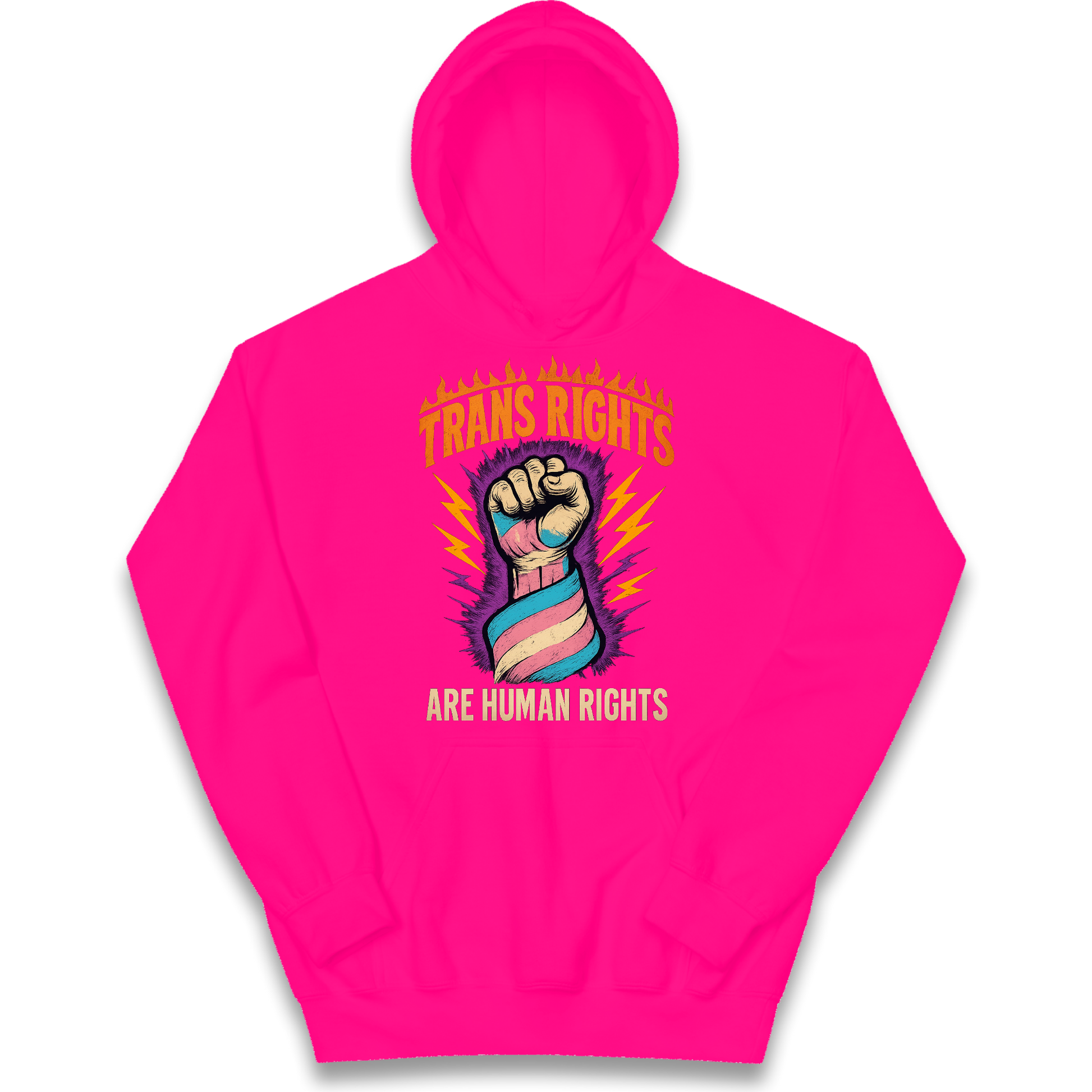 Trans Rights Are Human Rights kids hoodie