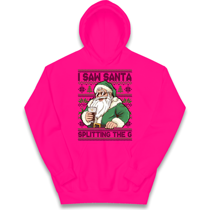 Santa Splitting The G Kids Hoodie