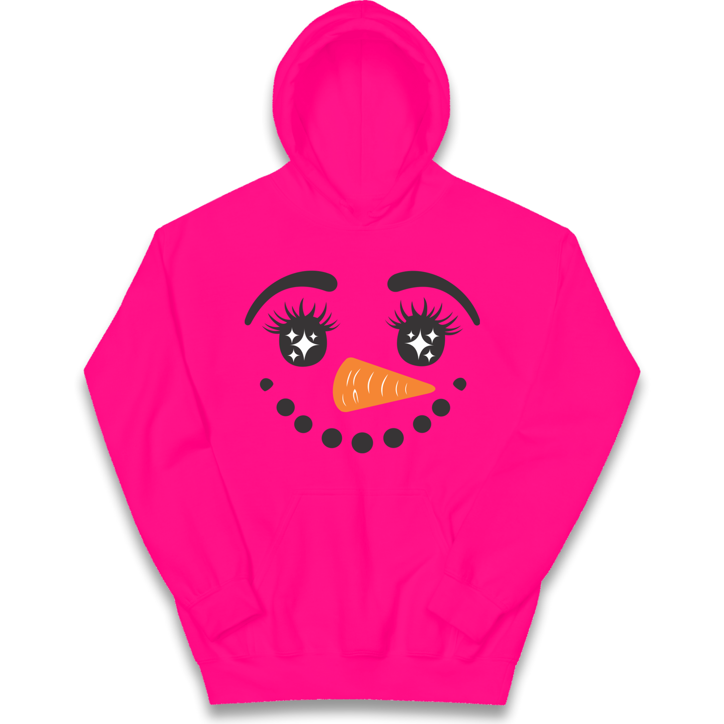 Snowman Face Christmas kids hoodie