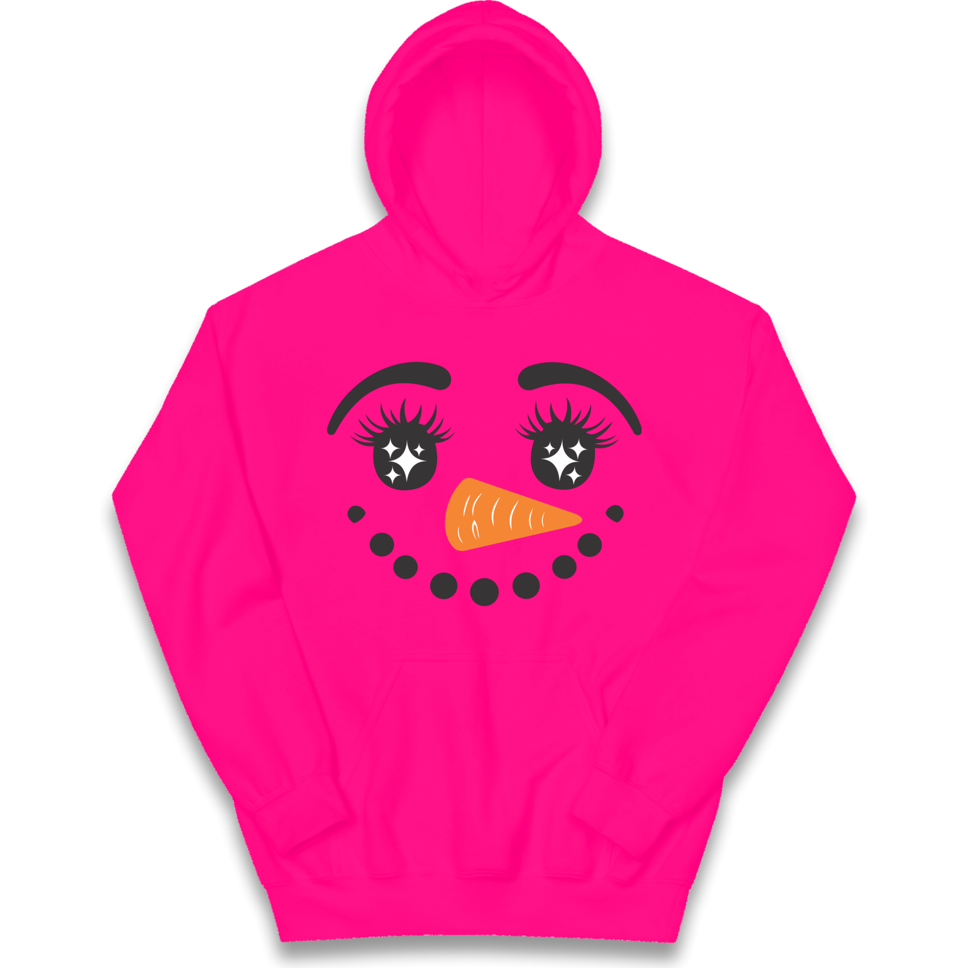 Snowman Face Christmas kids hoodie