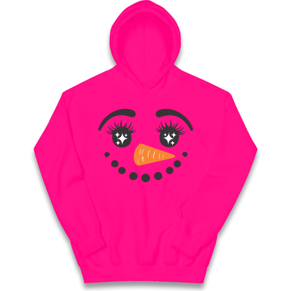 Snowman Face Christmas kids hoodie