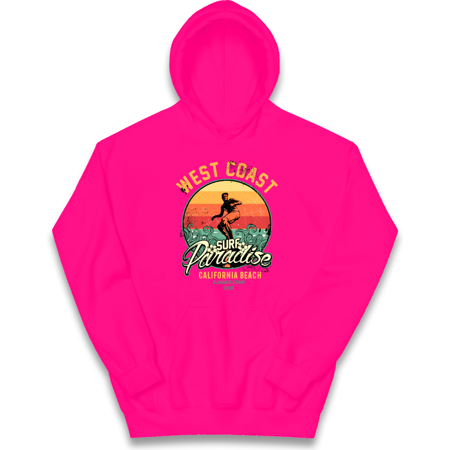 West Coast Surf Paradise kids hoodie
