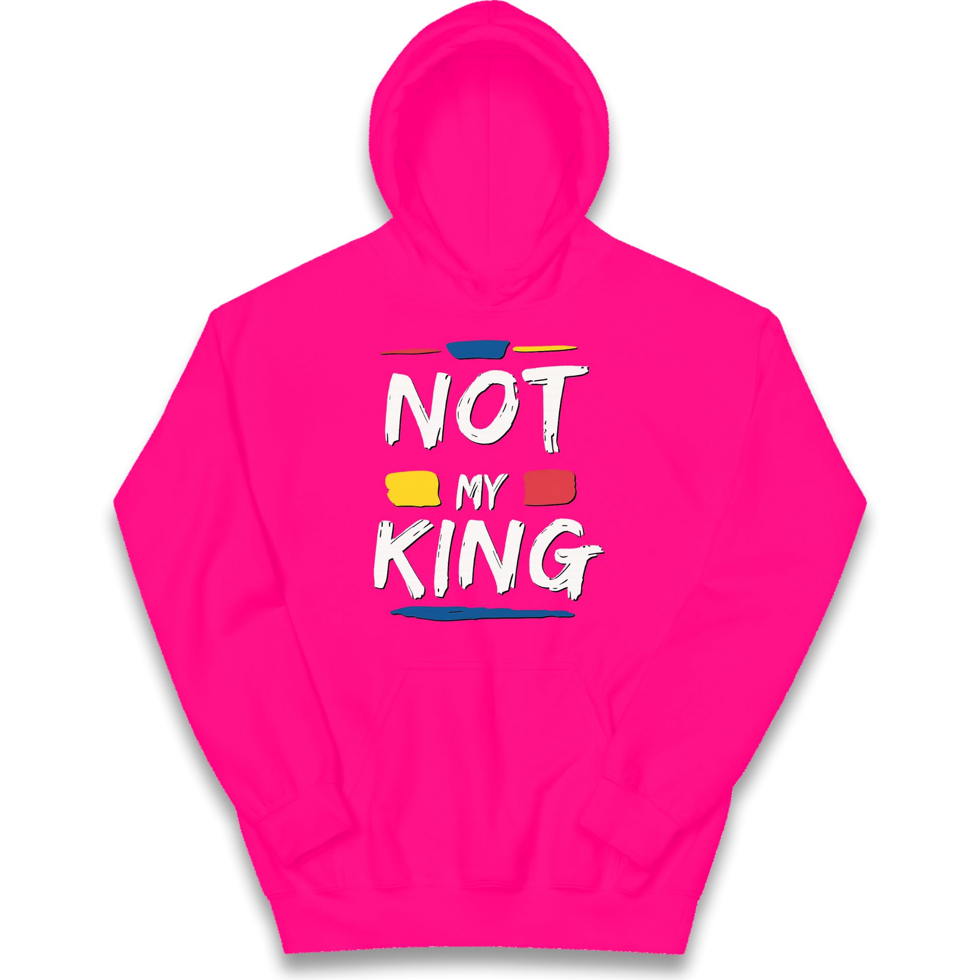 Not My King Slogan kids hoodie