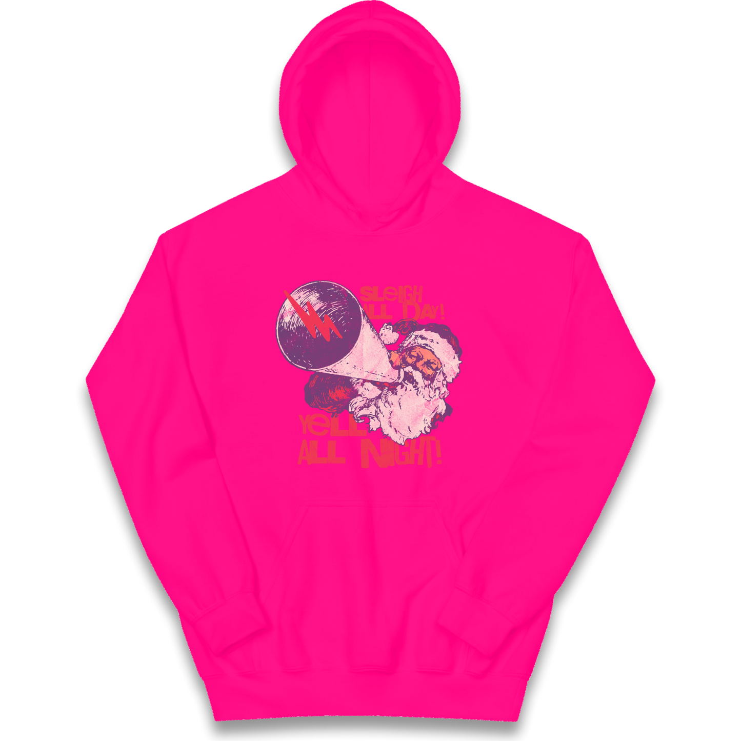 Sleigh All Day Yell All Night Santa Christmas kids hoodie