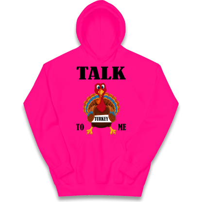 Talk Turkey To Me Christmas kids hoodie