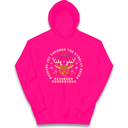 Reindeer Rendezvous Christmas kids hoodie