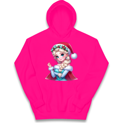 Elsa Frozen Santa kids hoodie