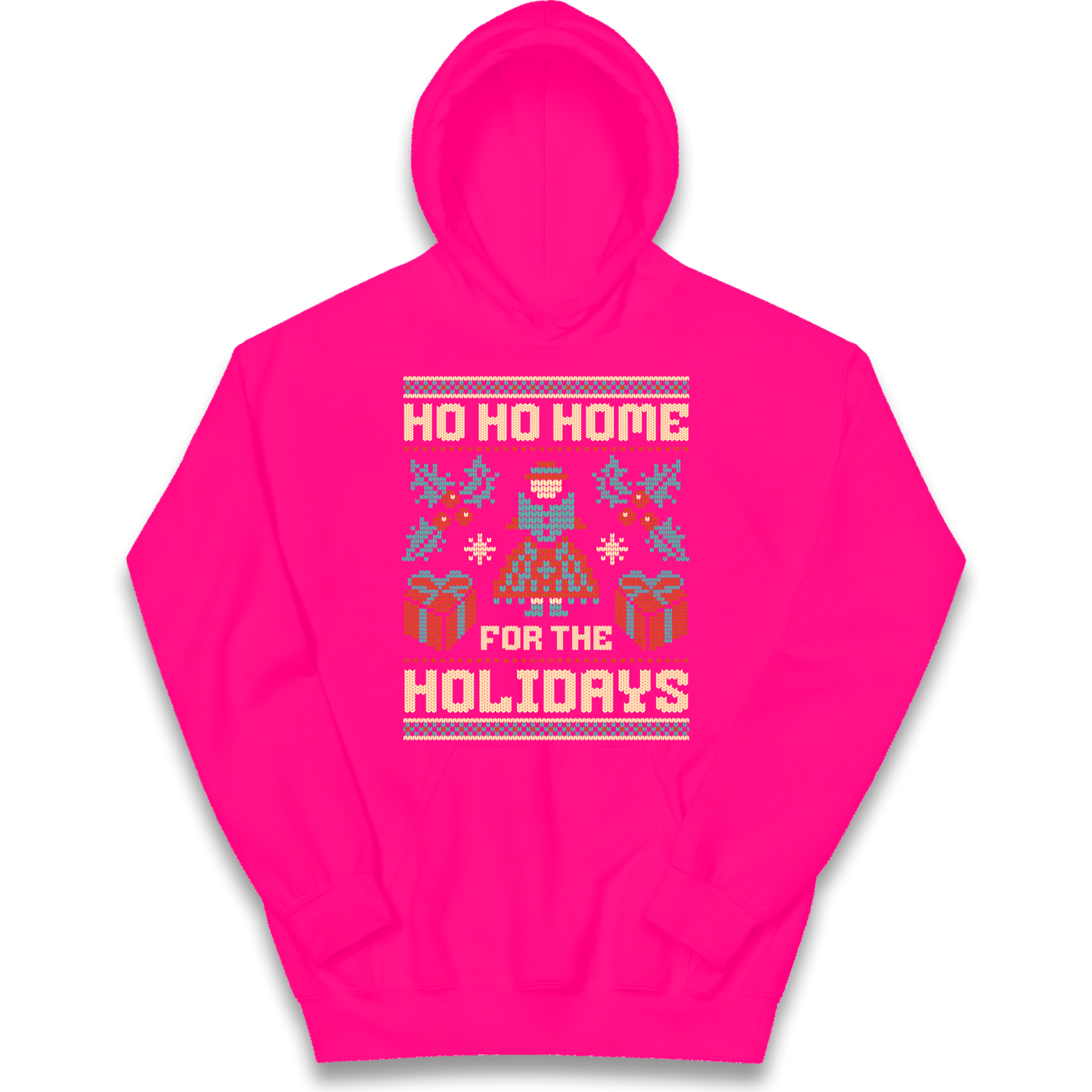 HO HO Home For the Holidays Christmas kids hoodie
