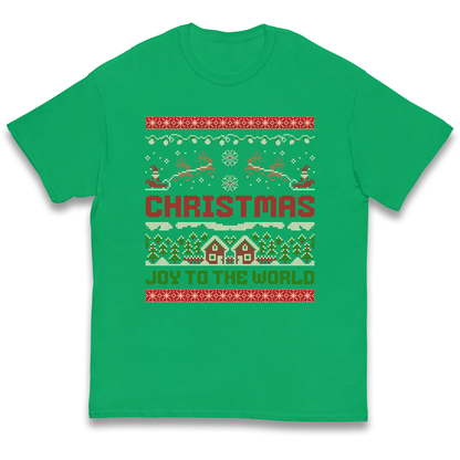 Christmas Joy to the World Christmas kids t shirt