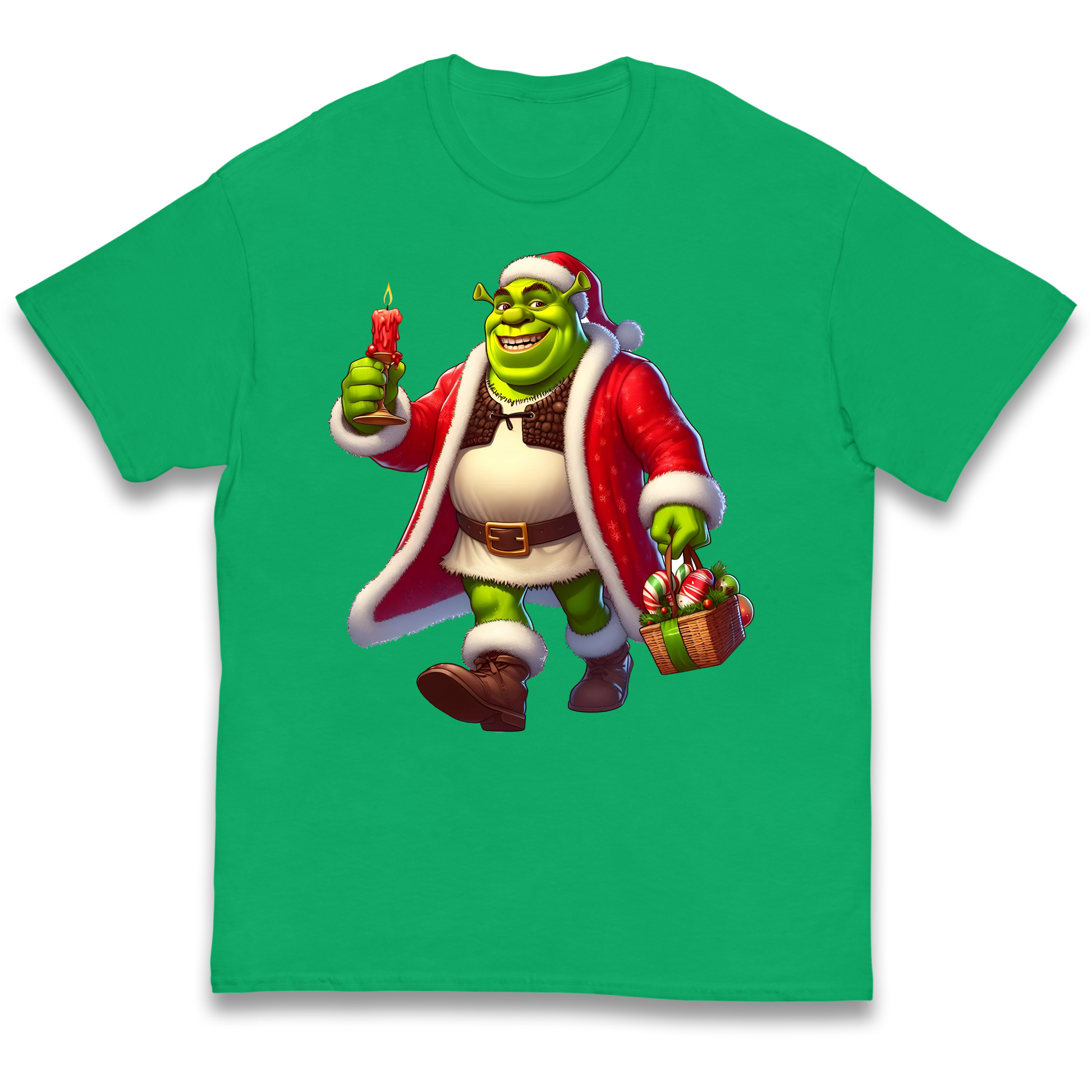 Shrek Santa Candle kids t shirt