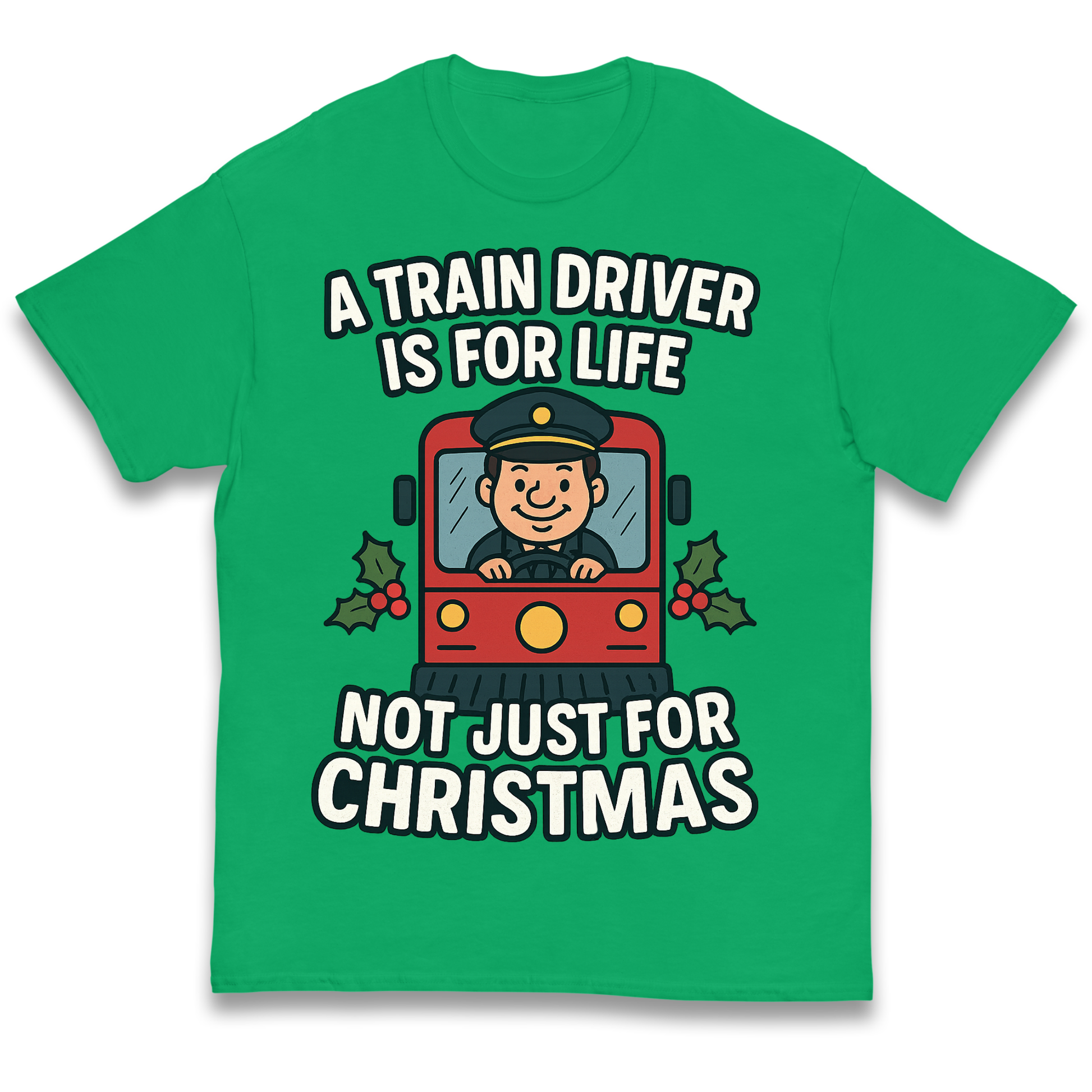 Train Driver Christmas Kids T Shirt