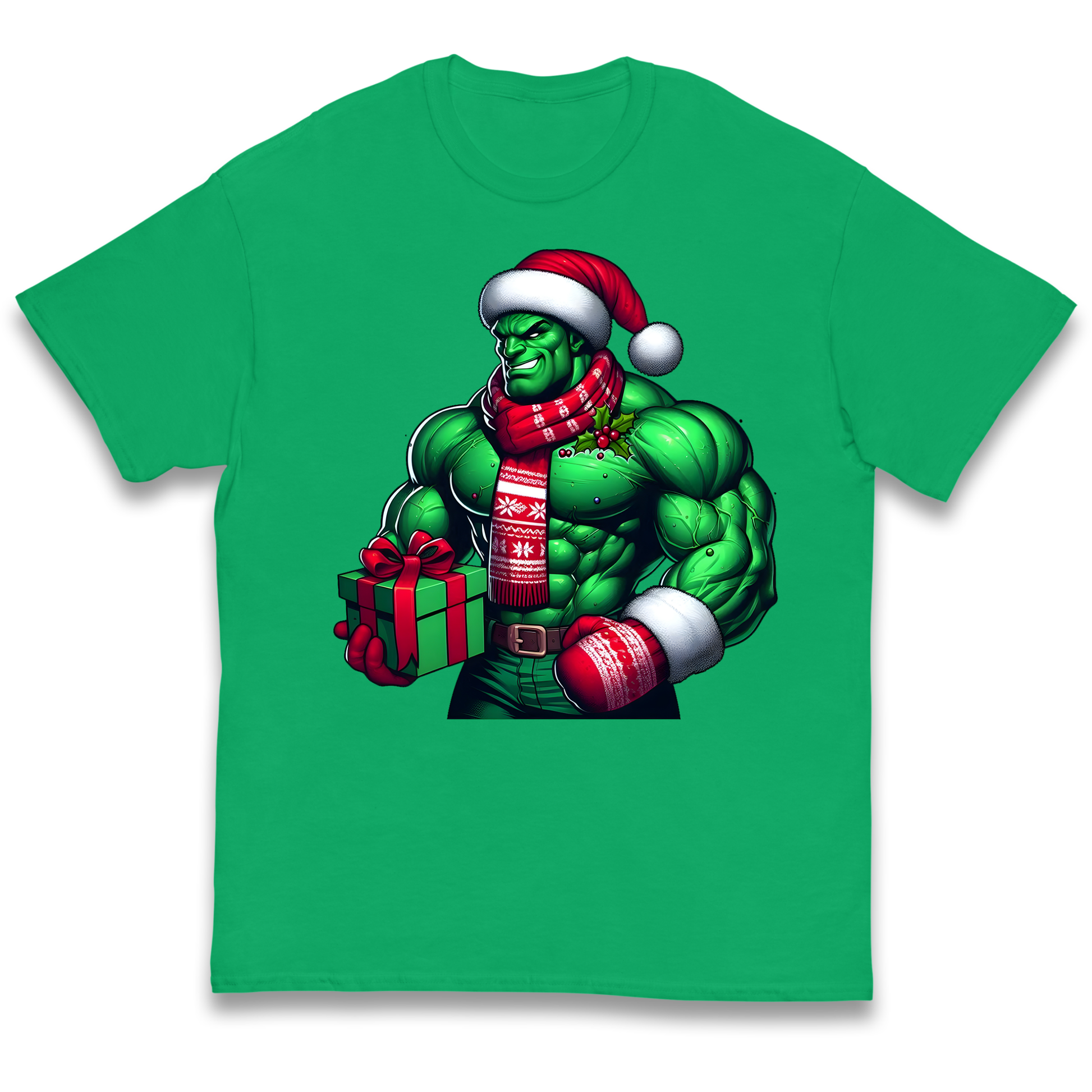 The Hulk Santa kids t shirt