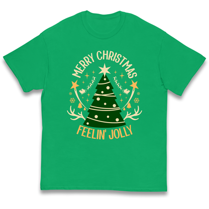 Merry Christmas Feeling Jolly Christmas kids t shirt