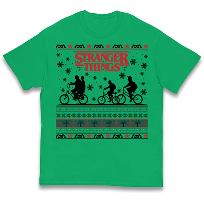 Stranger Things Christmas kids t shirt