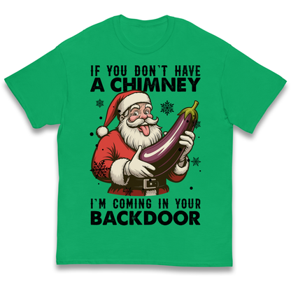 Santa Back Door Kids T Shirt