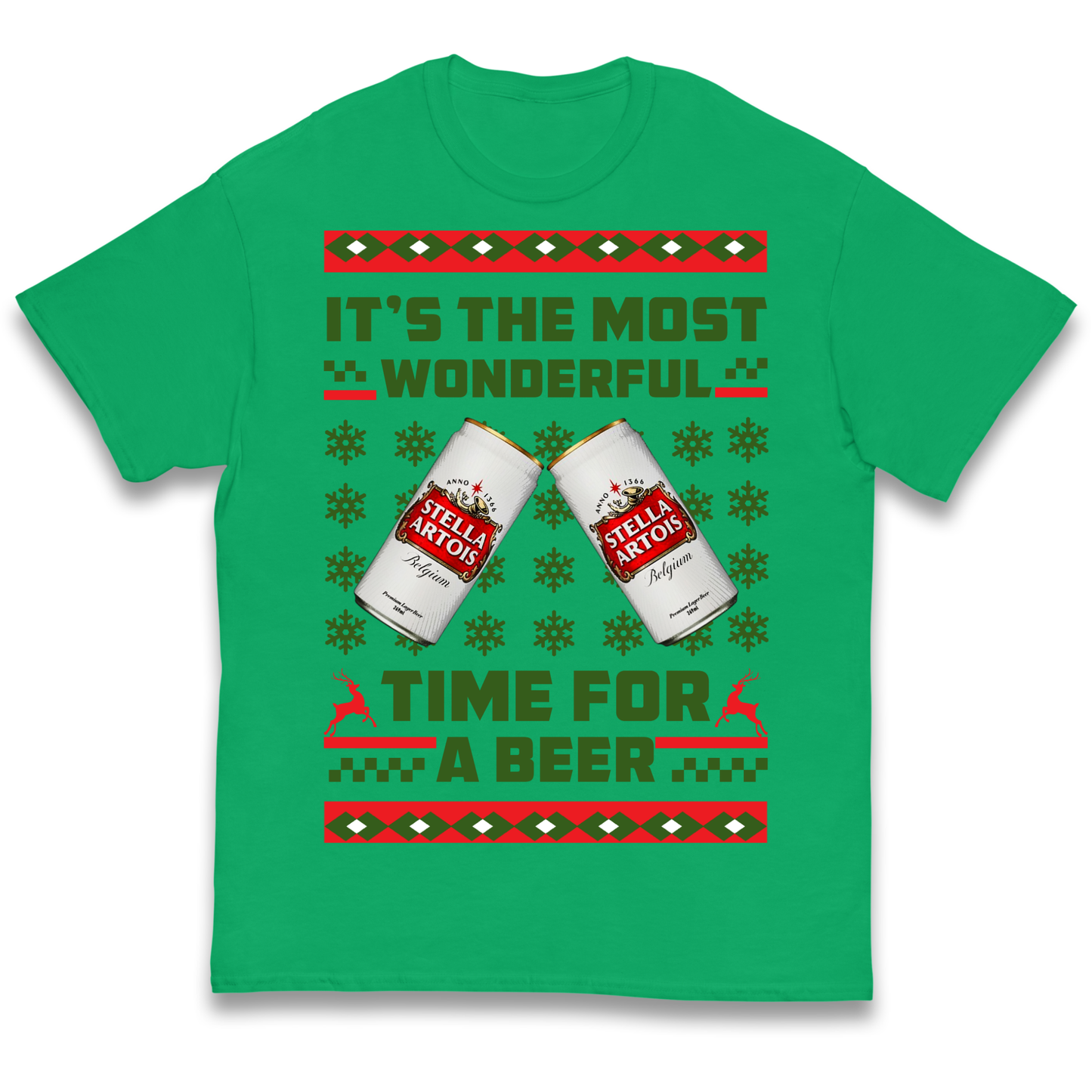 Its The Most Wonderful Time for A Beer Stella Christmas kids t shirt