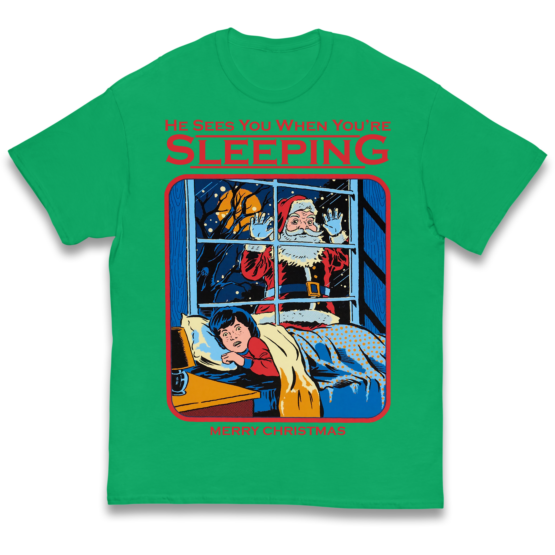 Creepy Santa Claus Christmas kids t shirt