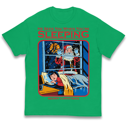 Creepy Santa Claus Christmas kids t shirt