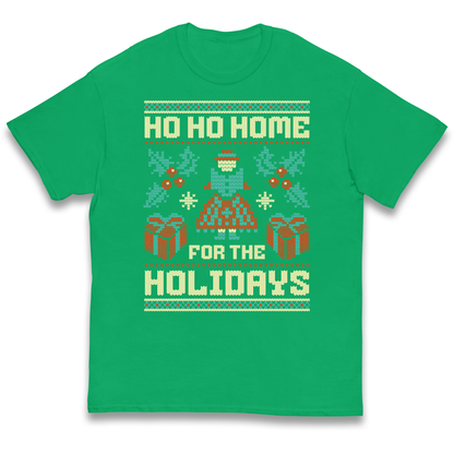 HO HO Home For the Holidays Christmas kids t shirt