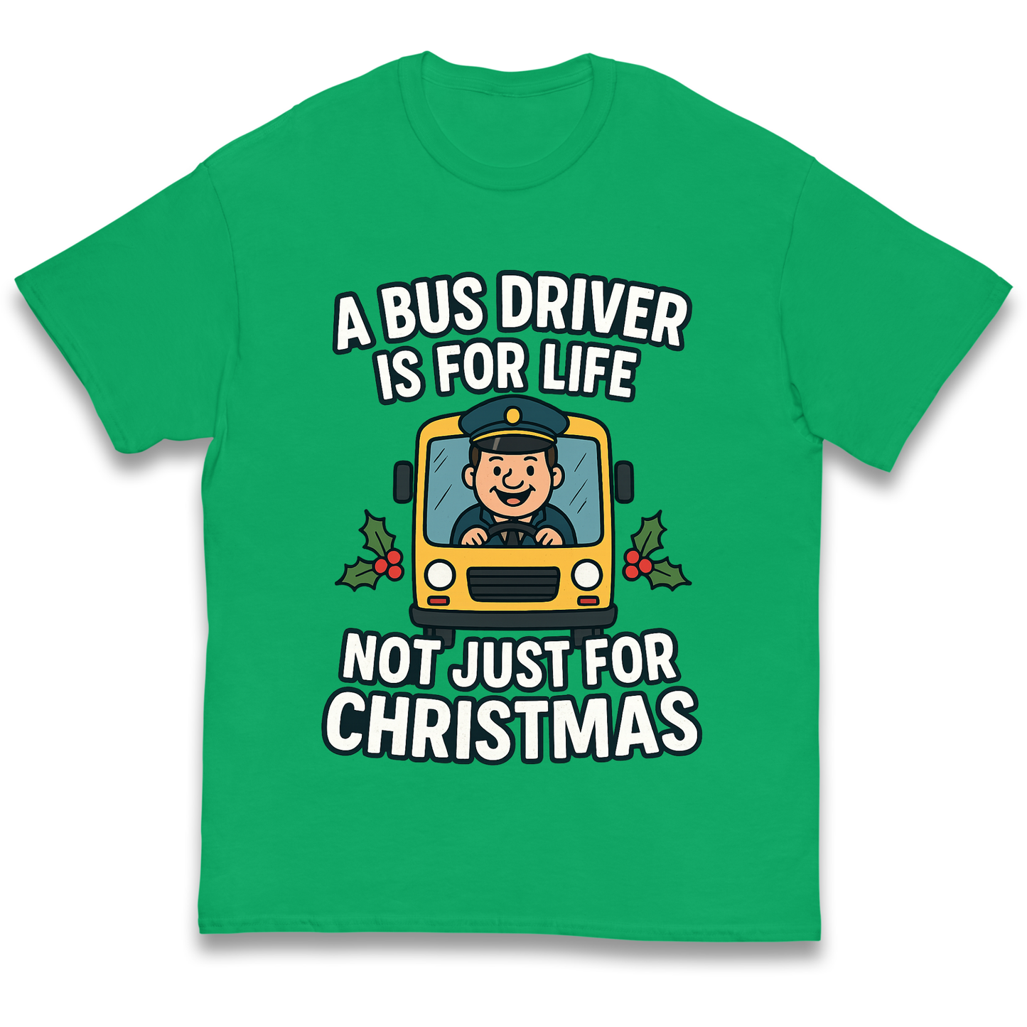 Bus Driver Christmas Kids T Shirt