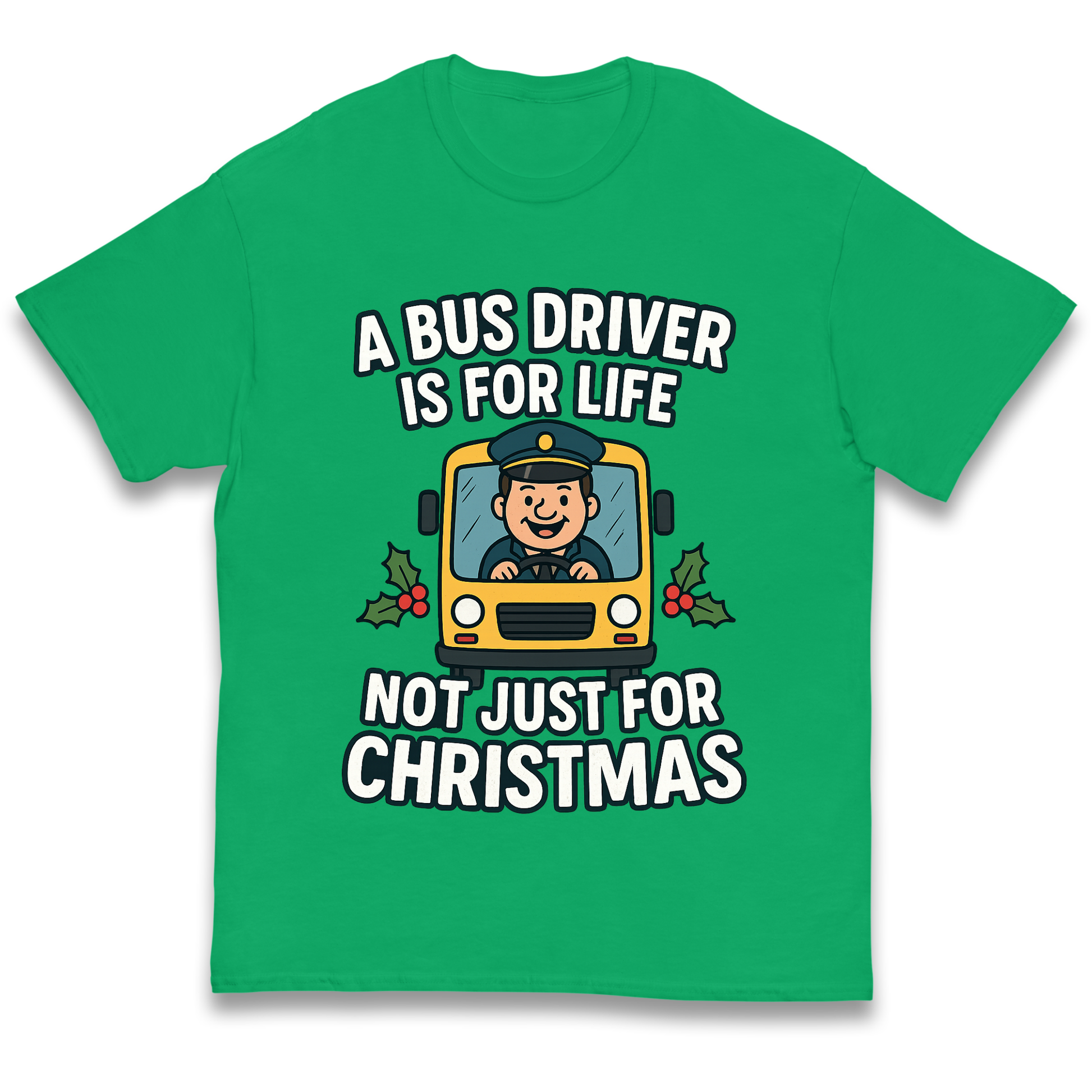 Bus Driver Christmas Kids T Shirt