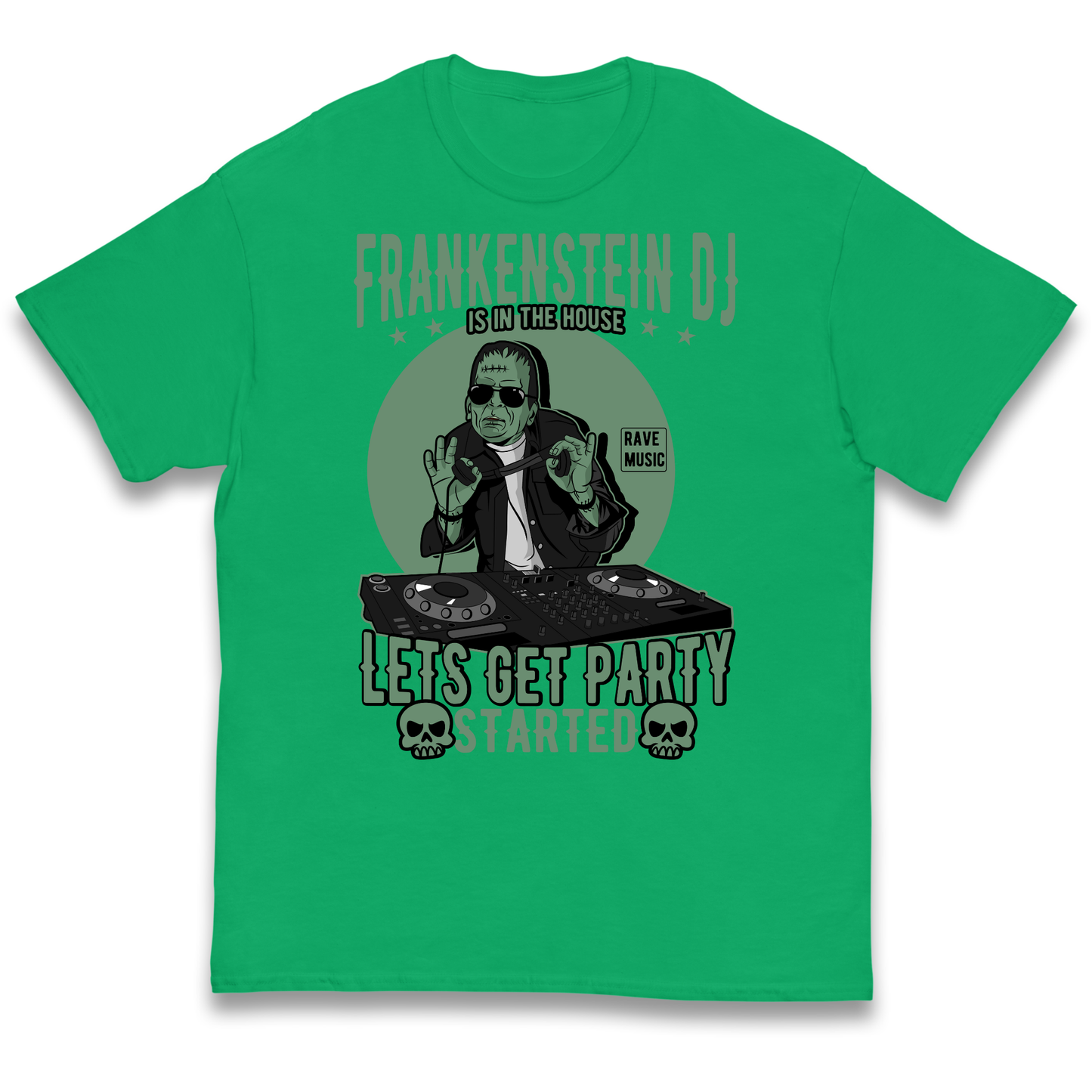 Frankenstein DJ kids t shirt
