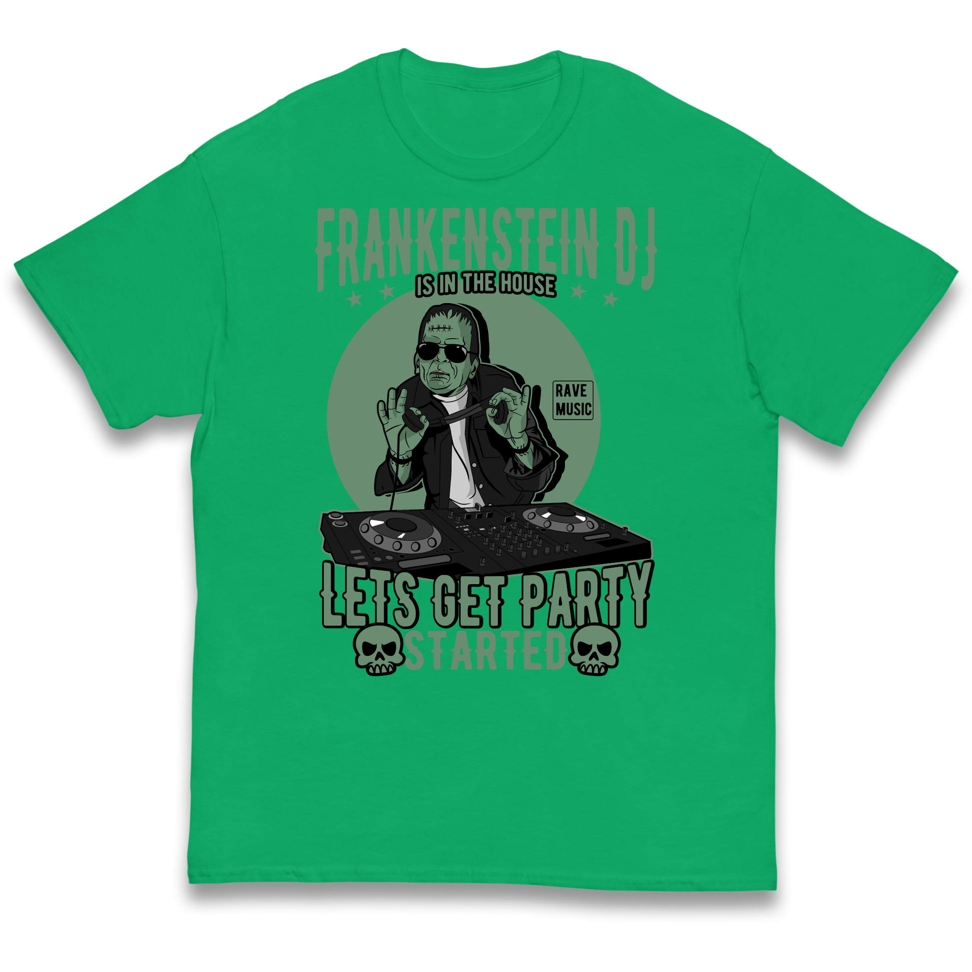 Frankenstein DJ kids t shirt