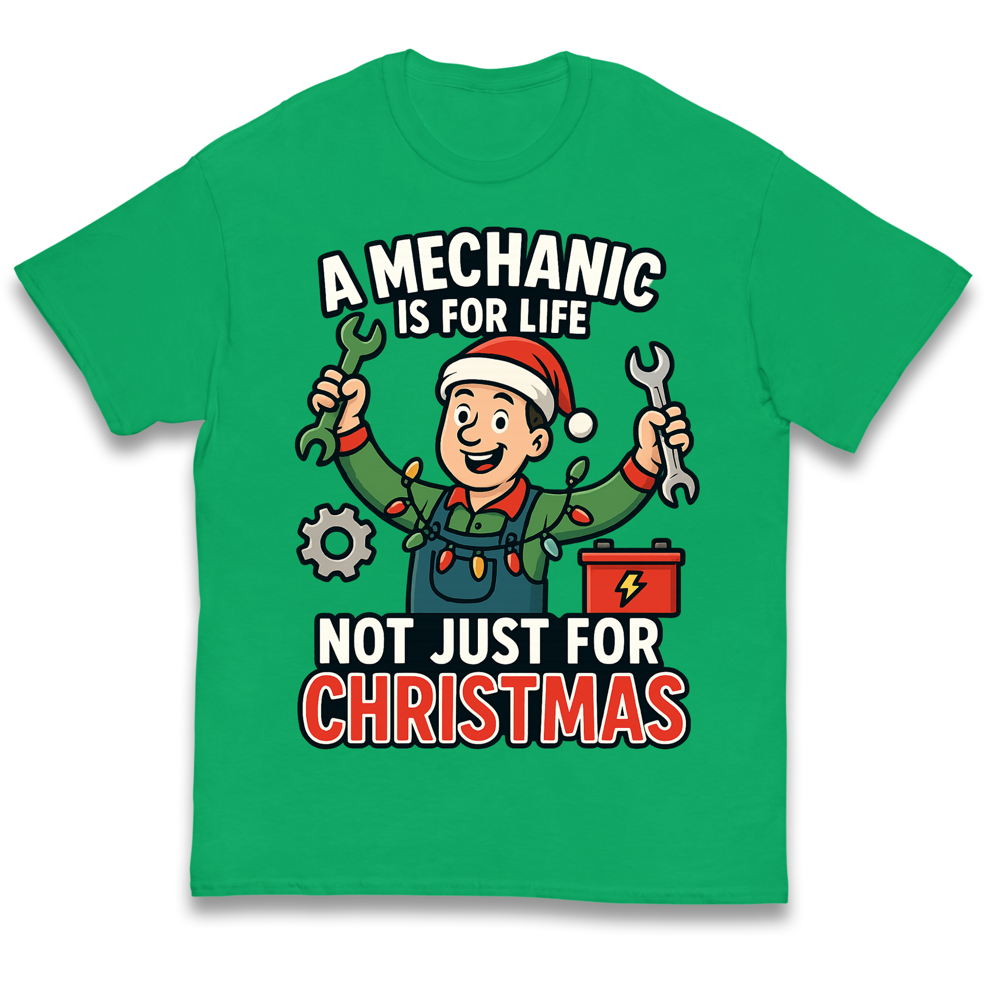 Mechanic Christmas Kids T Shirt