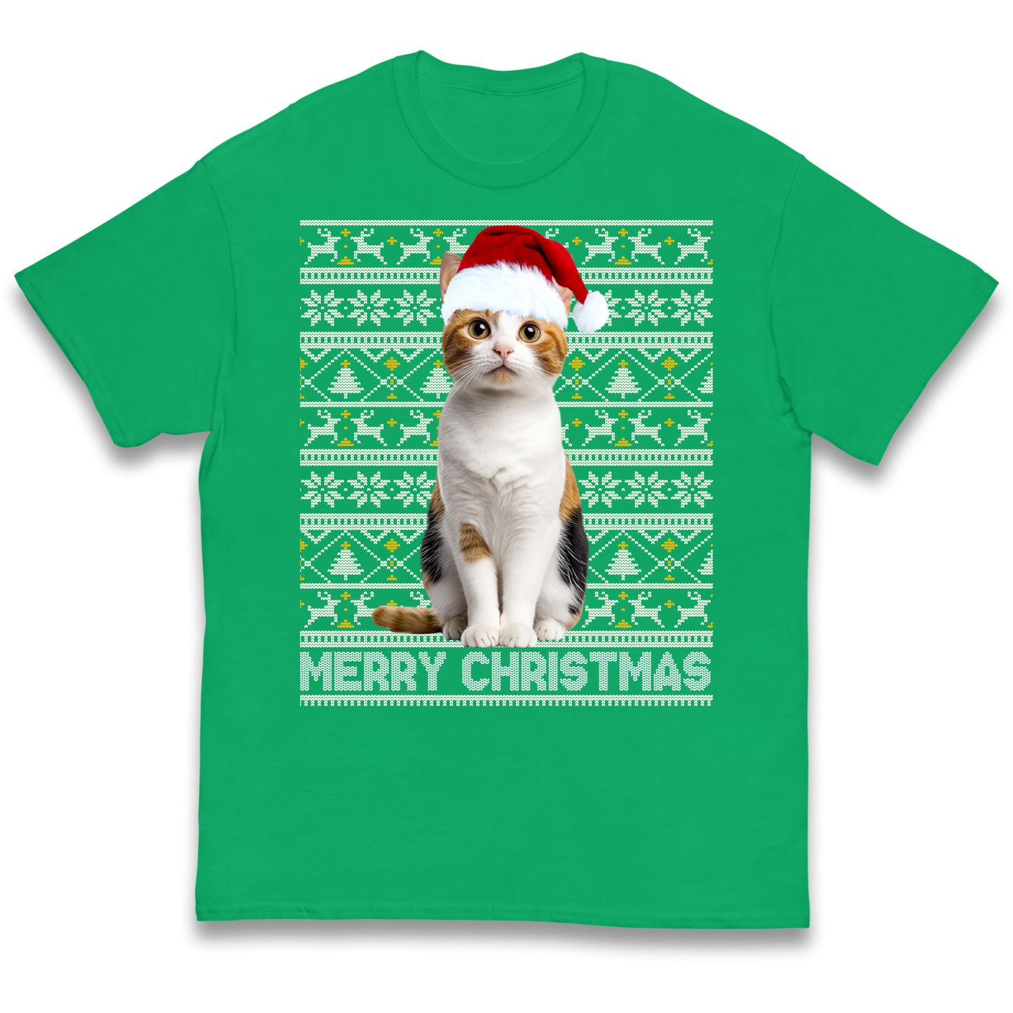 Merry Christmas Cat kids t shirt
