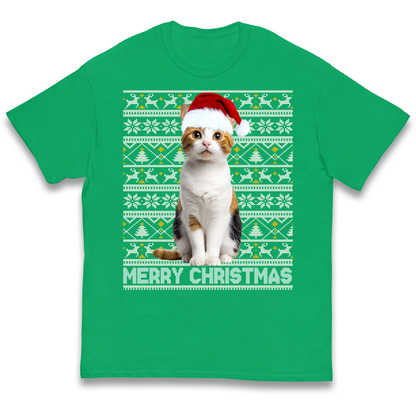 Merry Christmas Cat kids t shirt