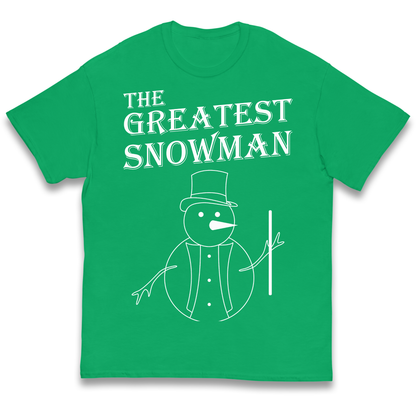 The Greatest Snowman Christmas kids t shirt