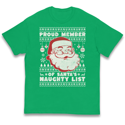 Proud Member Of Santas Naughty List Christmas kids t shirt