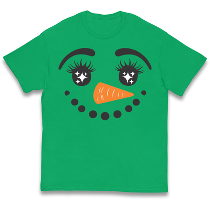 Snowman Face Christmas kids t shirt