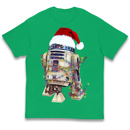 R2D2 Christmas Santa Christmas kids t shirt