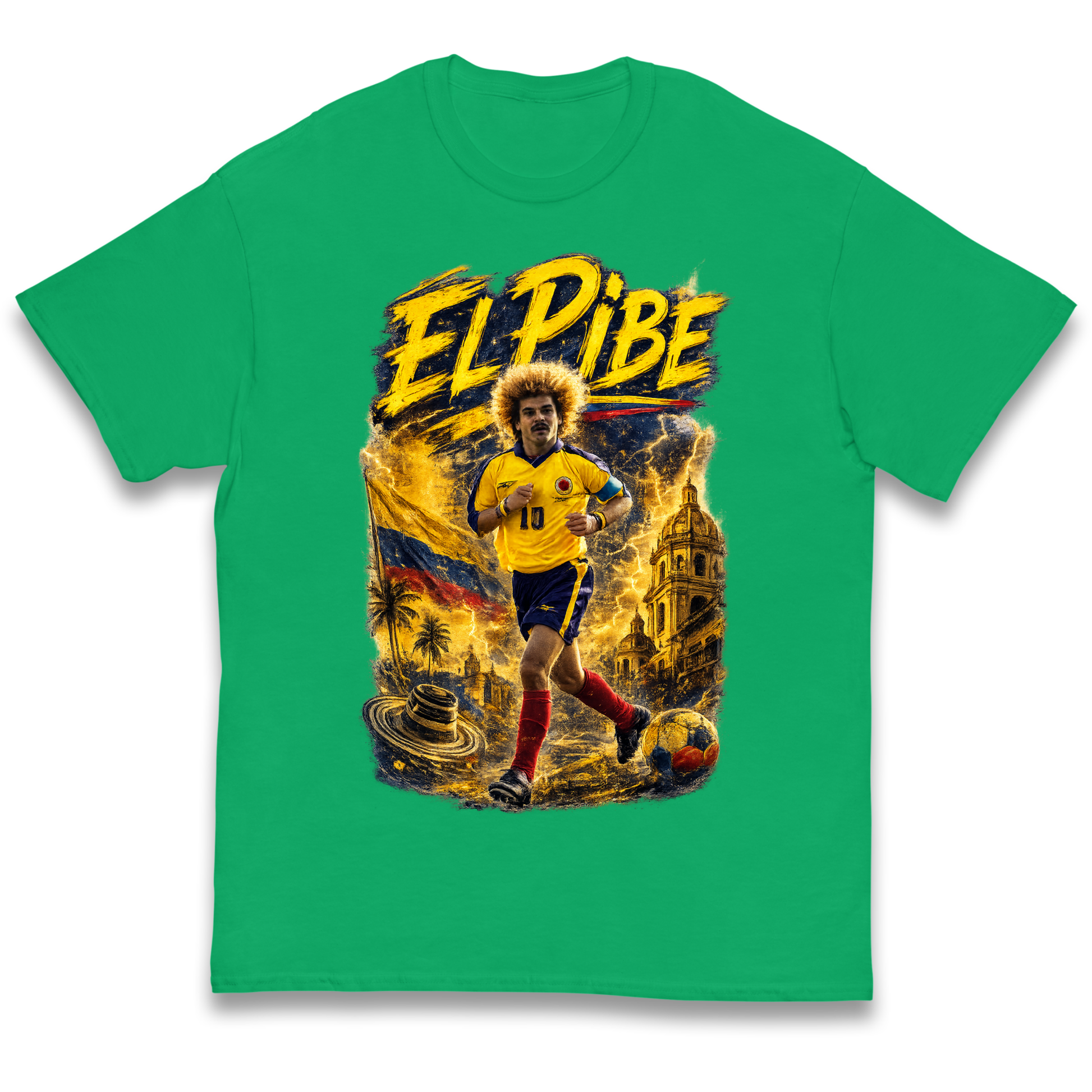 Carlos Valderrama Colombia Football Kids T Shirt