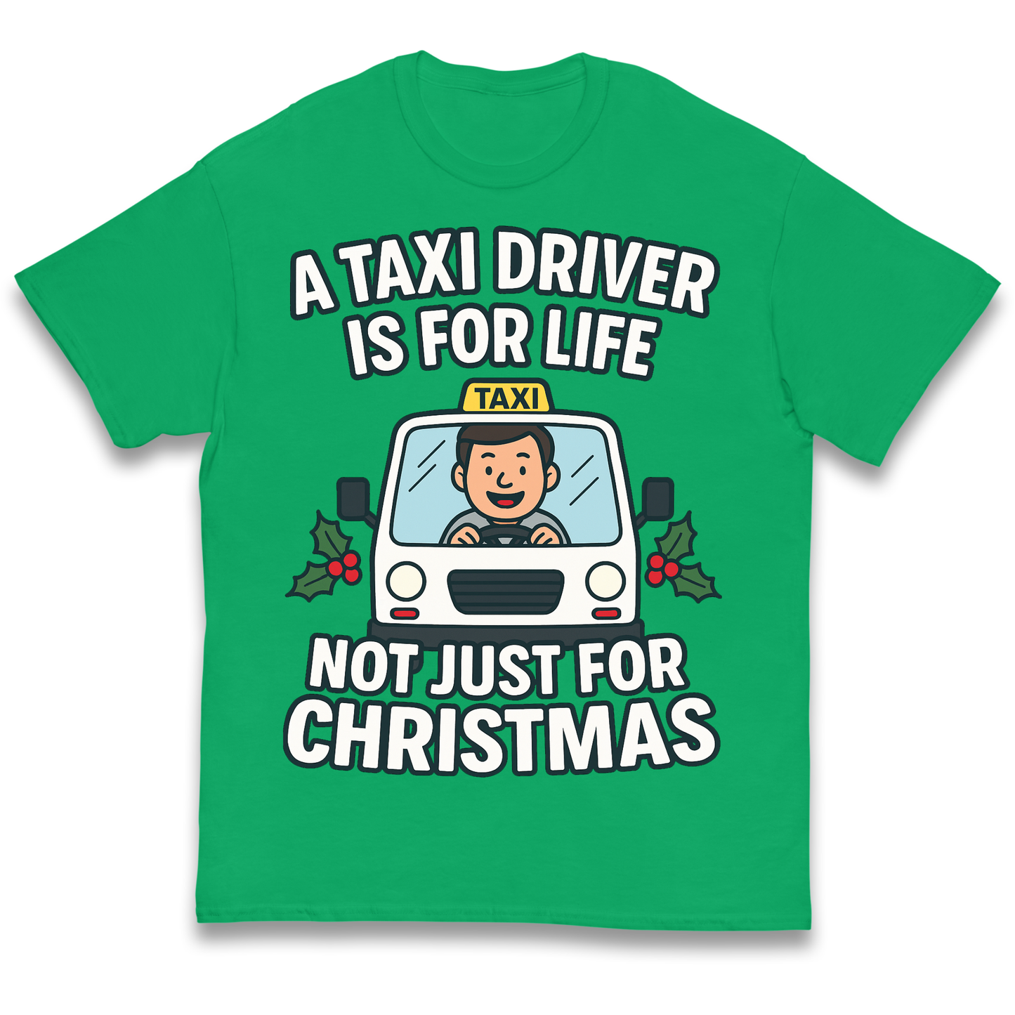 Taxi Driver Christmas Kids T Shirt