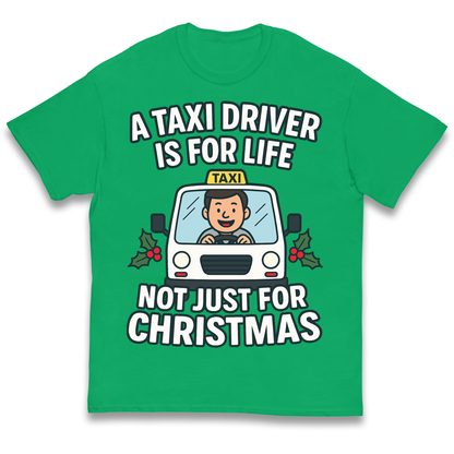 Taxi Driver Christmas Kids T Shirt